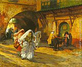 Frederick Arthur Bridgman In the Souk painting